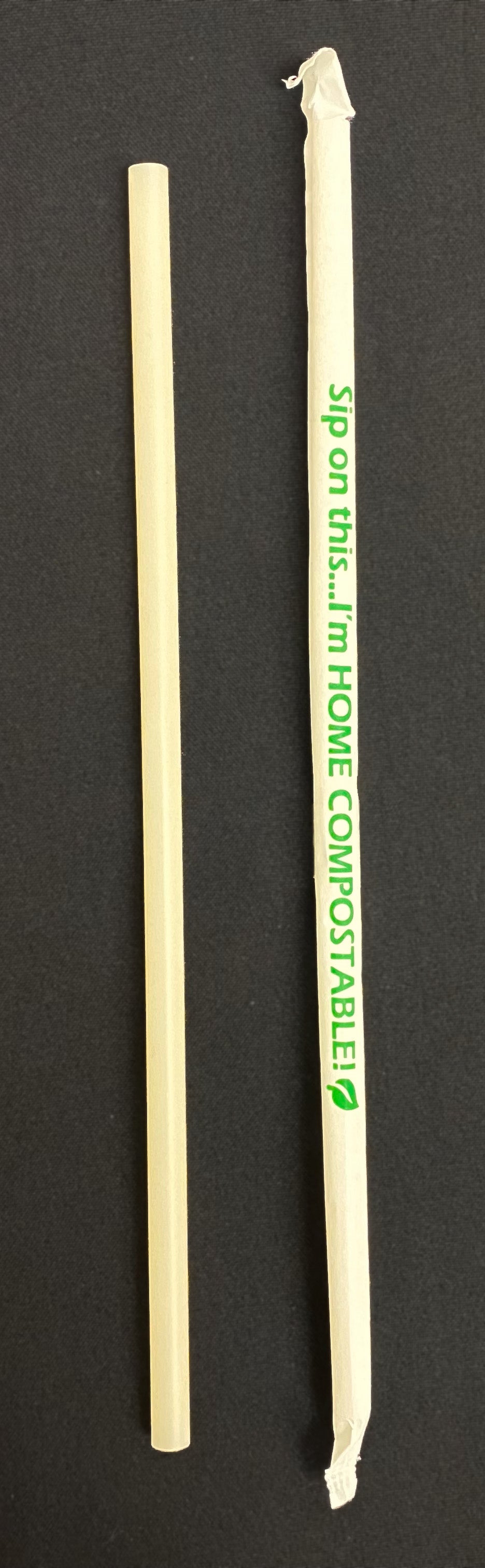 NATURAL WHITE 10" x 7mm Compostable Drinking Straw (2400-count)